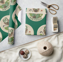 Papel De Regalo 60 Aniversario del Golf para Golfer