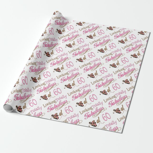 Papel De Regalo 60.o cumpleaños fabuloso (Desenrollado)
