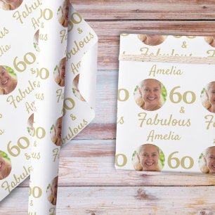 Papel De Regalo 60 y fabuloso cumpleaños 60 cumpleaños foto