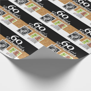 Papel De Regalo 60 y Fabulous Gold Purpurina 2 Photo 60th Birthday