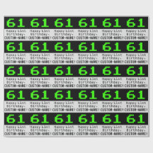 61º cumpleaños - Nerdy / Geeky Style "61" y nombre
