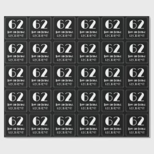 Papel De Regalo 62º cumpleaños - Aspecto inspirado en el Art Deco