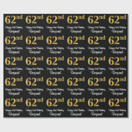 Papel De Regalo 62.º cumpleaños: elegante y lujoso look de Faux Go