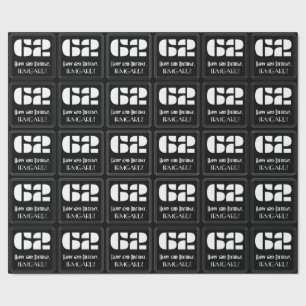 Papel De Regalo 62° cumpleaños: Aspecto inspirado en el Art Deco "