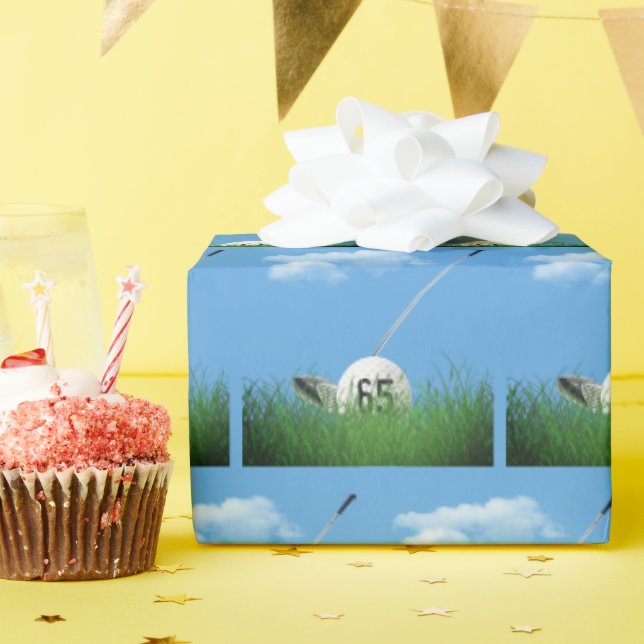 Papel De Regalo 65.º Ball de golf de cumpleaños (Fiesta de cumpleaños )