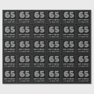 Papel De Regalo 65 Aniversario: Aspecto inspirado en el Art Deco "