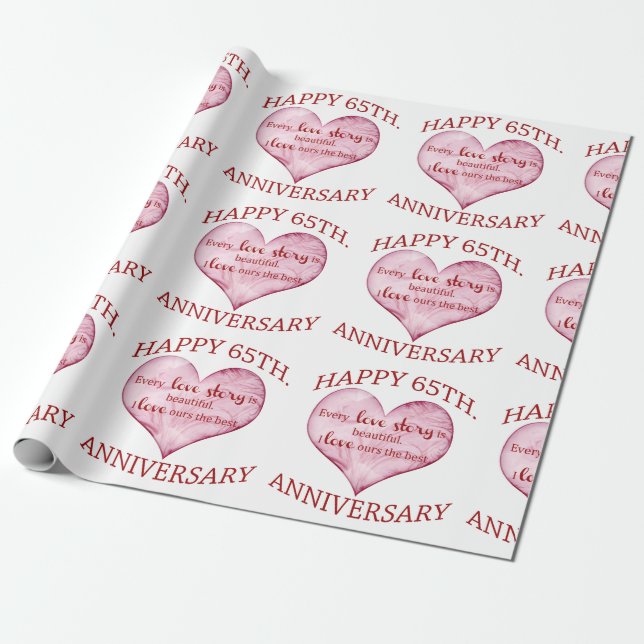 Papel De Regalo 65.o. Aniversario (Desenrollado)