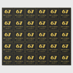 Papel De Regalo 67 Aniversario - Aspecto inspirado en el Art Deco 