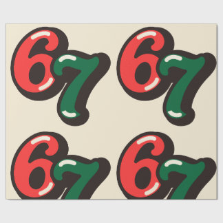 Papel De Regalo 67 Christmas Funny Red & Green Wrapping Paper