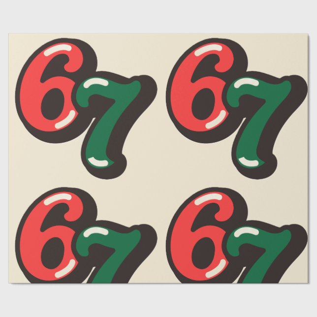 Papel De Regalo 67 Christmas Funny Red & Green Wrapping Paper (Costura)