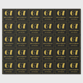 Papel De Regalo 67 cumpleaños ~ Art Deco Inspirado Aspecto "67", n