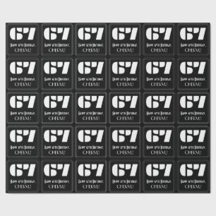 Papel De Regalo 67° cumpleaños: Aspecto inspirado en el Art Deco "