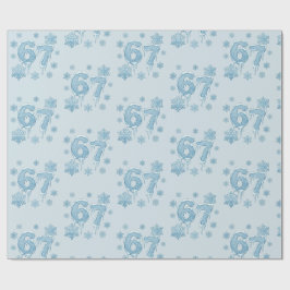 Papel De Regalo 67 Divertido 6 7 Seis Siete Copo de Nieve Navidad 