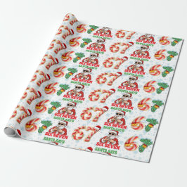 Papel De Regalo 67 Meme Divertido Santa Envoltura Regalo de Navida