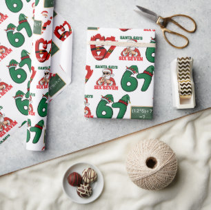 Papel De Regalo 67 Meme Divertido Santa Regalo de Navidad Envoltur