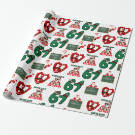Papel De Regalo 67 Meme Divertido Santa Regalo de Navidad Envoltur