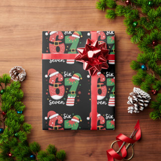Papel De Regalo 67 Meme Seis Siete Elfo Gorro de Navidad Santa