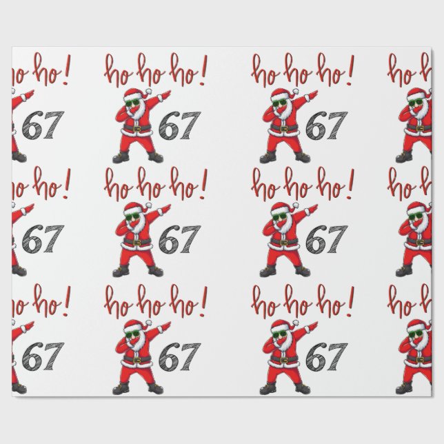 Papel De Regalo 67 Santa Claus haciendo dab  (Costura)