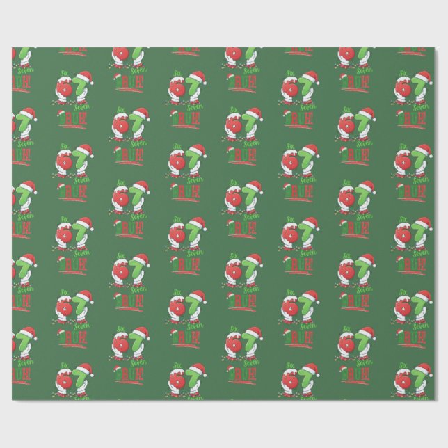 Papel De Regalo 67 Six Seven Meme Christmas Holiday  (Superficie plana)