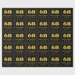 Papel De Regalo 68º cumpleaños - Aspecto inspirado en el Art Deco