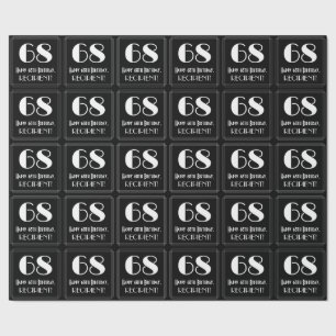 Papel De Regalo 68 Aniversario - Aspecto inspirado en el Art Deco