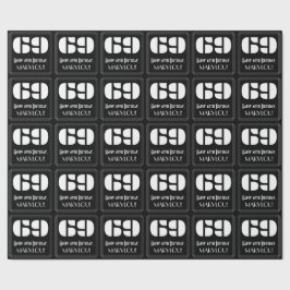 Papel De Regalo 69º cumpleaños: Aspecto inspirado en el Art Deco "