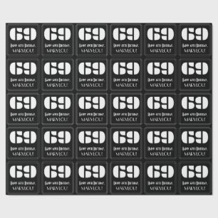 Papel De Regalo 69º cumpleaños: Aspecto inspirado en el Art Deco "