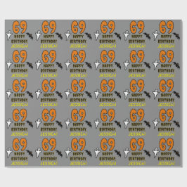 Papel De Regalo 69.º cumpleaños: Temática de Halloween espeluznant