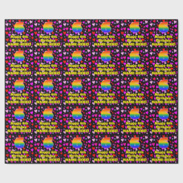 Papel De Regalo 6.º cumpleaños: Patrón de corazón amoroso, arcoiri