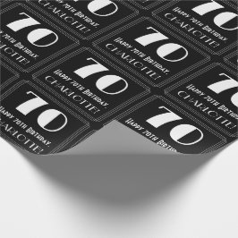Papel De Regalo 70 Aniversario - Aspecto inspirado en el Art Deco 