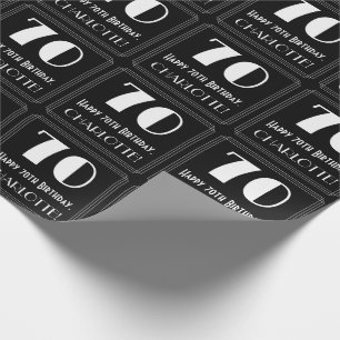 Papel De Regalo 70 Aniversario - Aspecto inspirado en el Art Deco
