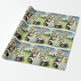 Papel De Regalo 70 Aniversario del Golf para Golfer