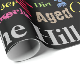 Papel De Regalo 70.o Feliz cumpleaños en un estilo de la pintada