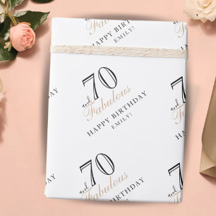 Papel De Regalo 70 y Fabulosa Mujer Elegante 70 cumpleaños