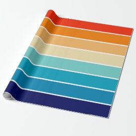 Papel De Regalo 70s Rainbow Stripes