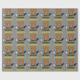 Papel De Regalo 71.º cumpleaños: Temática de Halloween de fantasía