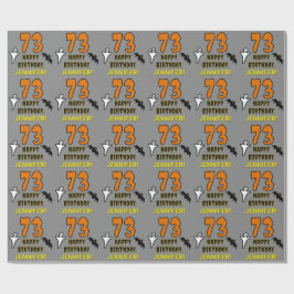 Papel De Regalo 73.ª Cumpleaños: Espantoso tema de Halloween, nomb