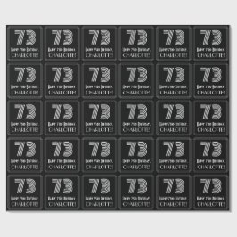 Papel De Regalo 73 Aniversario: Aspecto inspirado en el Art Deco "