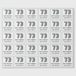 Papel De Regalo 73 Aniversario: Estilo Art Deco inspirado "73" + N