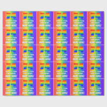 74º cumpleaños: Colorido, divertido patrón arcoiri