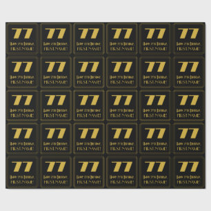 Papel De Regalo 77 Aniversario - Aspecto inspirado en el Art Deco 