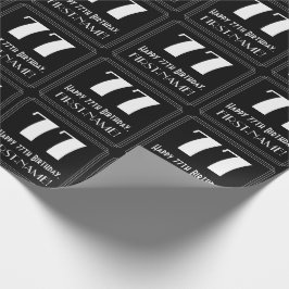 Papel De Regalo 77 Aniversario - Aspecto inspirado en el Art Deco 