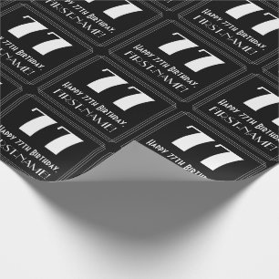 Papel De Regalo 77 Aniversario - Aspecto inspirado en el Art Deco 