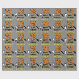 Papel De Regalo 78.º cumpleaños: Tembloroso tema de Halloween, nom