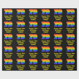 Papel De Regalo 79º cumpleaños: Inspirado arcoiris divertido y col
