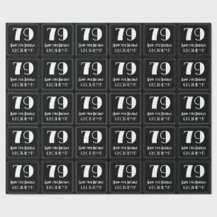 Papel De Regalo 79 Aniversario - Aspecto inspirado en el Art Deco 