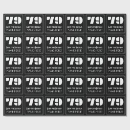 Papel De Regalo 79° cumpleaños: Aspecto inspirado en el Art Deco "