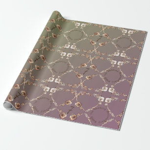 Papel De Regalo 7.º Boda Aniversario Rosas de Coppery