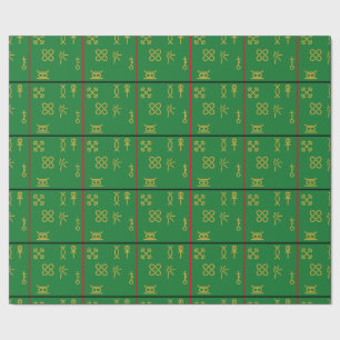 Papel De Regalo 7 símbolos de Kwanzaa con colores de bandera pana