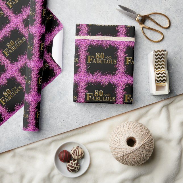 Papel De Regalo 80.º cumpleaños (Artesanía)